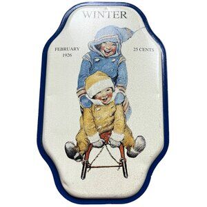 Good Housekeeping Tin 1926 Winter sledding